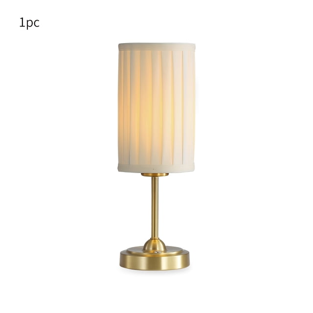 2pcs/1pc Light Luxury Fabric Lamp, 3-Color Adjustable Light Portable Table Lamp, Touch Table Lamp, Built-In Rechargeable 2000 Mah Battery,