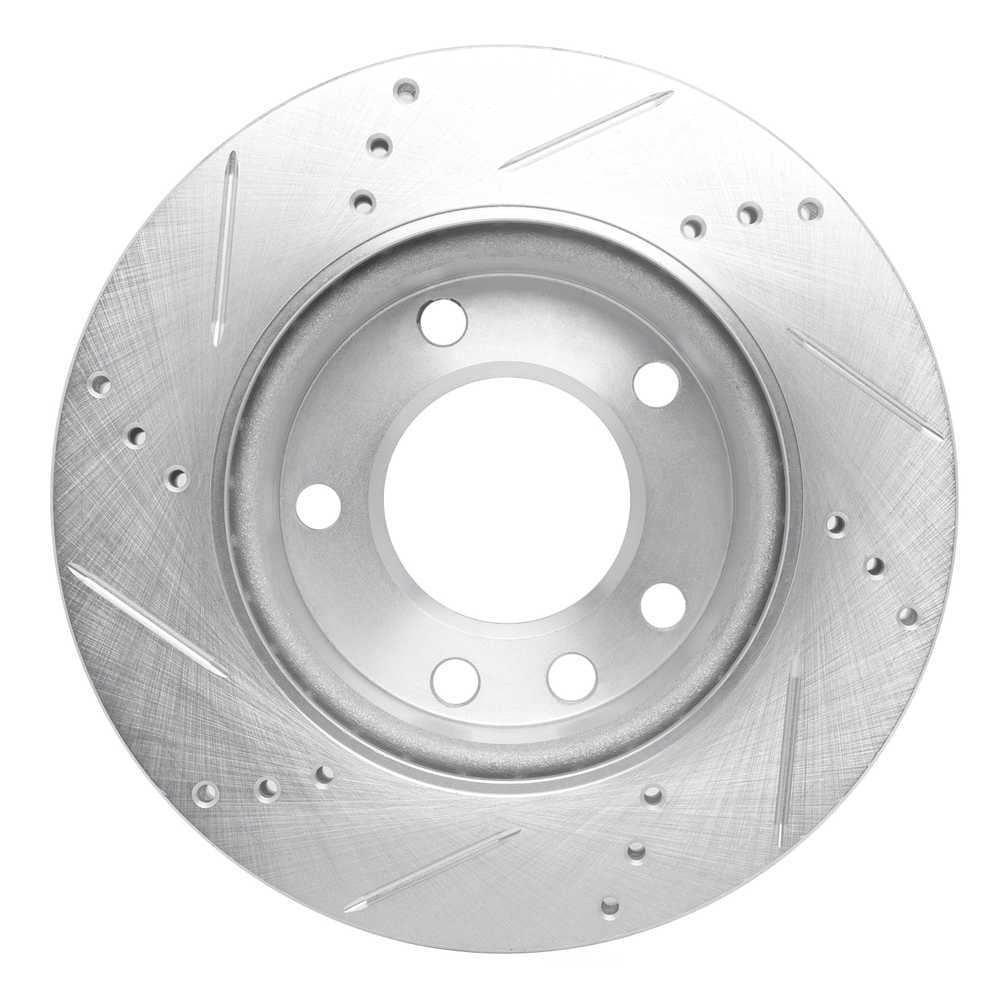 Dynamic Friction Company 631-40042R DFC Brake Rotor - Drilled And Slotted - Silver