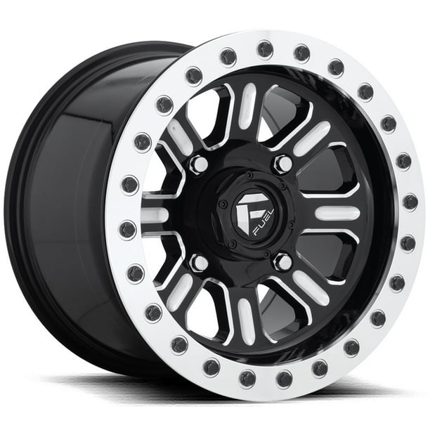 Fuel Hardline Beadlock 15x10 ATV/UTV Wheel Gloss Black (4/156) 5+5