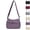 Purple, variant on Solid Color Fashionable Multi-Pocket Zipper Crossbody Bag,