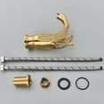thumbnail image 3 of Luxury Gold Swan Bathroom Sink Faucet Lavatory Basin Single Handle Mixer Tap, 3 of 19