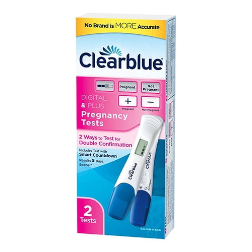 Clearblue Digital and Plus Pregnancy Test, 2 Ea