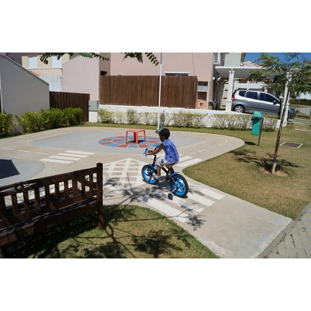Bike Child Playground Bike Path Street Poster Print 24 x