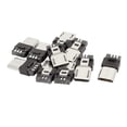 thumbnail image 1 of 10 Piezas USB Micro Tipo-B 5 Pasadores Macho Conector Soldar PCB Montaje Enchufe Unique Bargains, 1 of 2