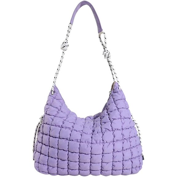 Kukuzhu Hobo Bags for Women Puffer Down Padding Shouder Bag Soft Large Tote Bag