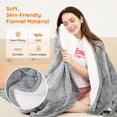 thumbnail image 4 of Heated Blanket Queen Size -84"x90" Dual Control Flannel Electric Blanket,10 Heat Levels,10-Hour Auto-Off,Fast Heating,Overheat Protection, Soft Heating Blanket for Home and Office (Gray), 4 of 7