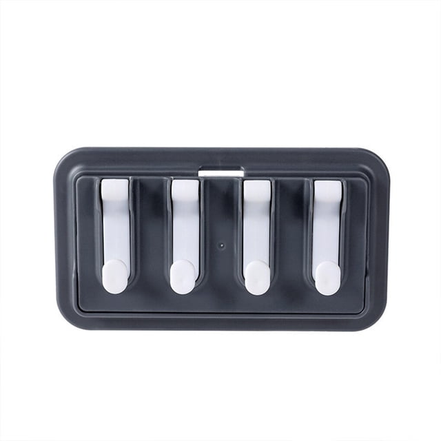 Naiovety Colgador de pared para cocina, gancho de almacenamiento para baño, estante para sala de estar, llaves extraíbles para el hogar, Almacenamiento y organización del hogar Blanco negro