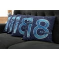 thumbnail image 5 of Ambesonne Blue Throw Pillow Cover 4 Pack, Galaxy Star Birthday, 20", Dark Blue and Sky Blue, 5 of 5