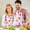 thumbnail image 5 of Strawberry Fruit Heart Daisy Checkered Apron-Garden Aprons for Women with Pockets-Cotton Linen Waterproof Kitchen Cooking Gardening Aprons Adjustable for Kitchen,Cooking,BBQ and Salon 33x27 Inch, 5 of 7