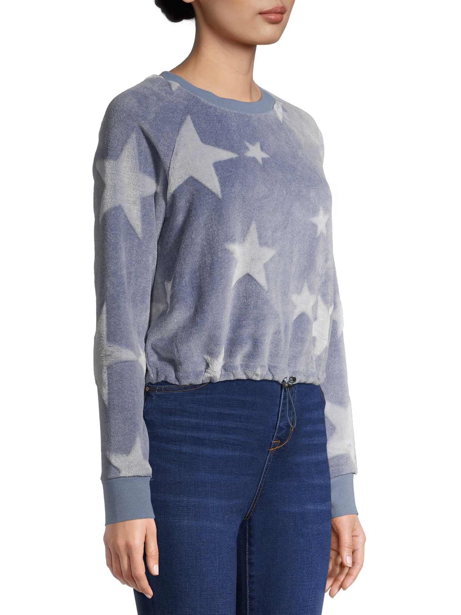 Derek Heart Juniors' Cinched Waist Sweatshirt