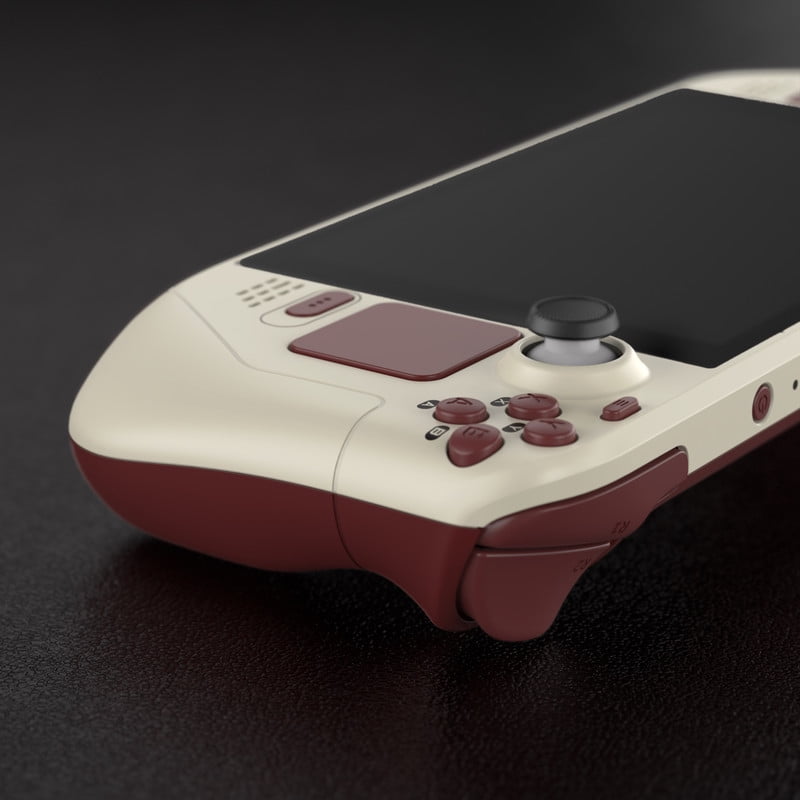eXtremeRate DIY Full Set Shell with Buttons for Steam Deck LCD, Custom Faceplate Back Plate Replacement Shell for Steam Deck LCD - Classic FC Style [Console NOT Included]
