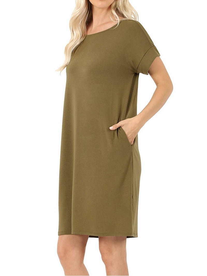 rolled sleeve t shirt dress Rolled Sleeve T-Shirt Dress