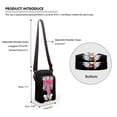 thumbnail image 6 of HELLHERO Double Layer Messenger Bag, Polyester Crossbody Sling Bags for Women,Bow and Floral Design, 6 of 7