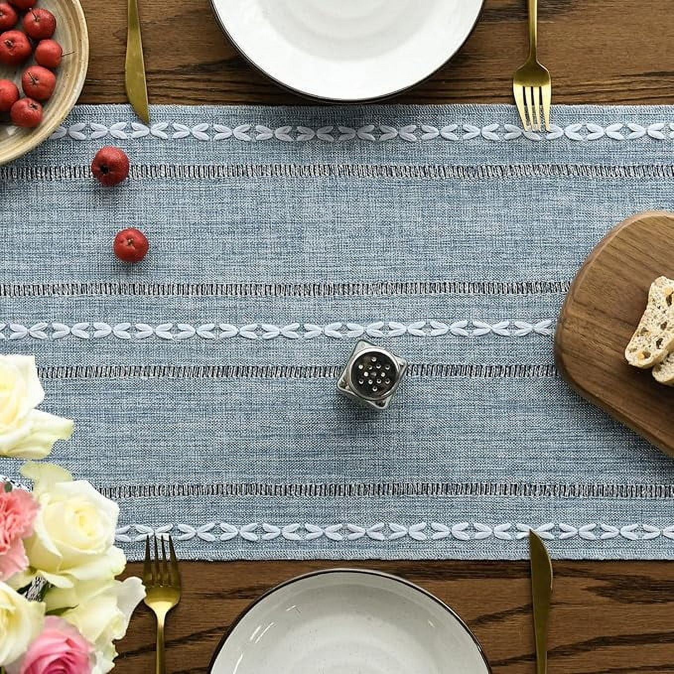 Table Runner for Dining Table 13 x 72 Inch Dusty Blue