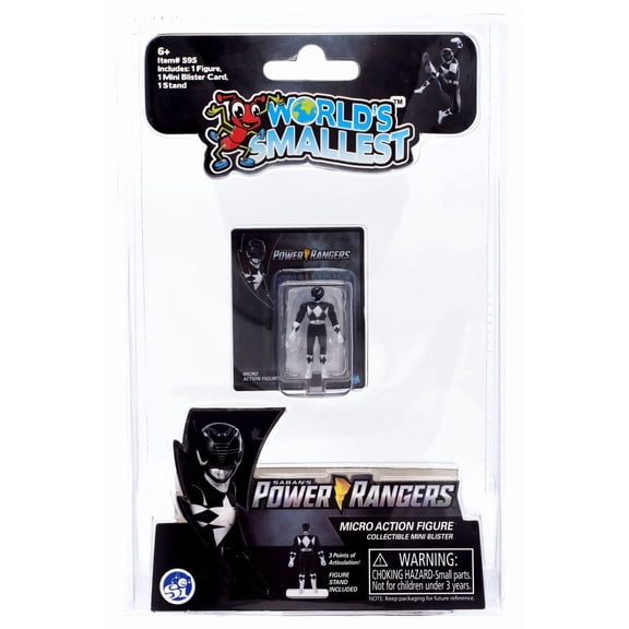 Power Rangers World's Smallest Black Ranger Action Figure