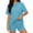 Sky Blue *, variant on Two Piece Short Sets for Women Casual Summer Pajama Set Short Sleeve Crew Neck Lounge Matching Set