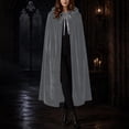 thumbnail image 4 of Velvet Hooded Cloak Vampire Costume Witch Costume for Man and Woman Witch Cloak for Halloween, Cosplay, Role Play, 4 of 8