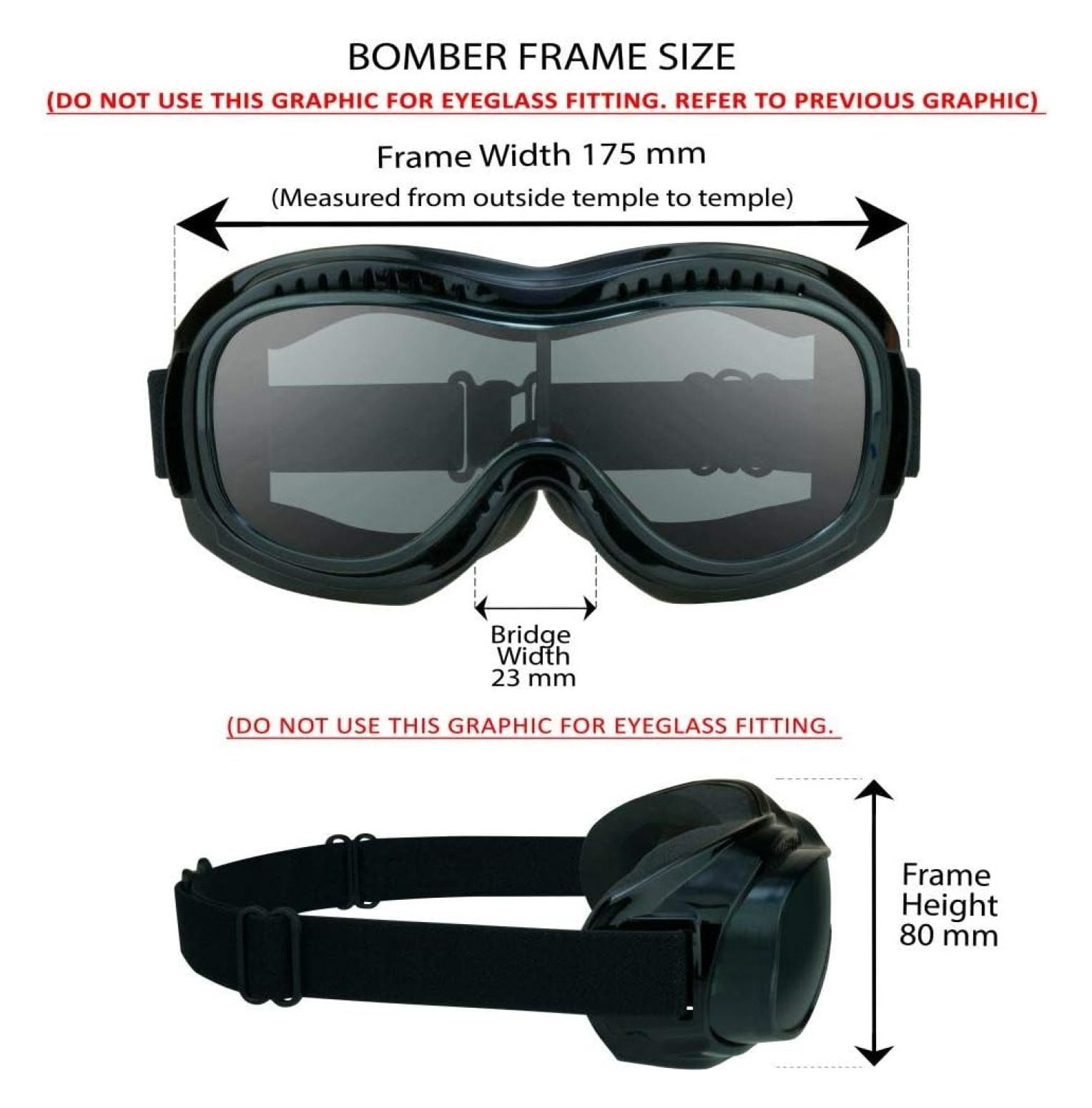 Fit Over Goggles for Eye-Glasses Motorcycle Riding Cycling Skiing Sky Diving Outdoor Work