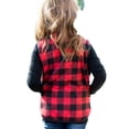 thumbnail image 4 of Children Plaid Pattern Vest Wear Sleeveless Casual Girl's Jacket, 4 of 5
