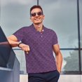 thumbnail image 4 of Bingfone Retro Florals Purple for Men's Button-down POLO Shirts, Quick-drying Shirts and T-shirts for Summer, Suitable for Vacation and Business-Large, 4 of 6