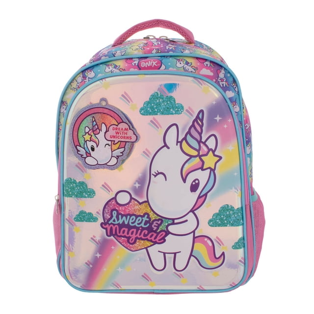 Mochila Primaria 3D Metálico Onix (Unicornio) 20L