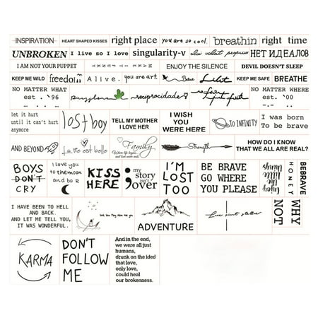 56pcs Men Women English Words Party Arm DIY Body Art Temporary Tattoo Styling | Walmart Canada 56pcs Men Women English Words Party Arm DIY Body Art Temporary Tattoo Styling | Walmart Canada