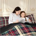 thumbnail image 4 of Manfei Classic Plaid King Size Comforter Sets,Vintage Check Comforters King Size,Green Red Black,Black Reversible,3pcs,1 Comforter and 2 Pillowcases,3pcs,1 Comforter and 2 Pillowcases, 4 of 7