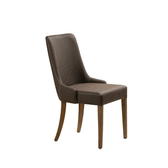 Decorotika Modern Golden Polished Beechwood 2 Indoor Chairs Brown & Walnut