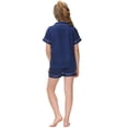 thumbnail image 2 of Conjunto de cárdigan de verano con pantalones cortos Ropa de hogar para niños Conjunto de pijamas de manga corta para niños y niñas, 2 of 6