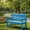 Blue, variant on 2-Person Outdoor Wooden Garden Bench, Slatted Patio Loveseat with Ergonomic Curved Backrest & Wide Armrests, Solid Wood Porch Furniture for Balcony, Yard & Deck