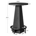 thumbnail image 3 of Tribesigns Bar Table with Metal Footrest, 37.4" High Round Pub Table for Small Bars, Small Home Bar Unit for Dining Room, Black (2Packs), 3 of 7