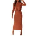 thumbnail image 1 of Conjunto Coordinado PRETTYGARDEN Top Corto y Falda Maxi Caramelo S, 1 of 8