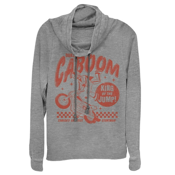 Junior's Toy Story Caboom King Jump Cowl Neck Sweatshirt Gray Heather X Large