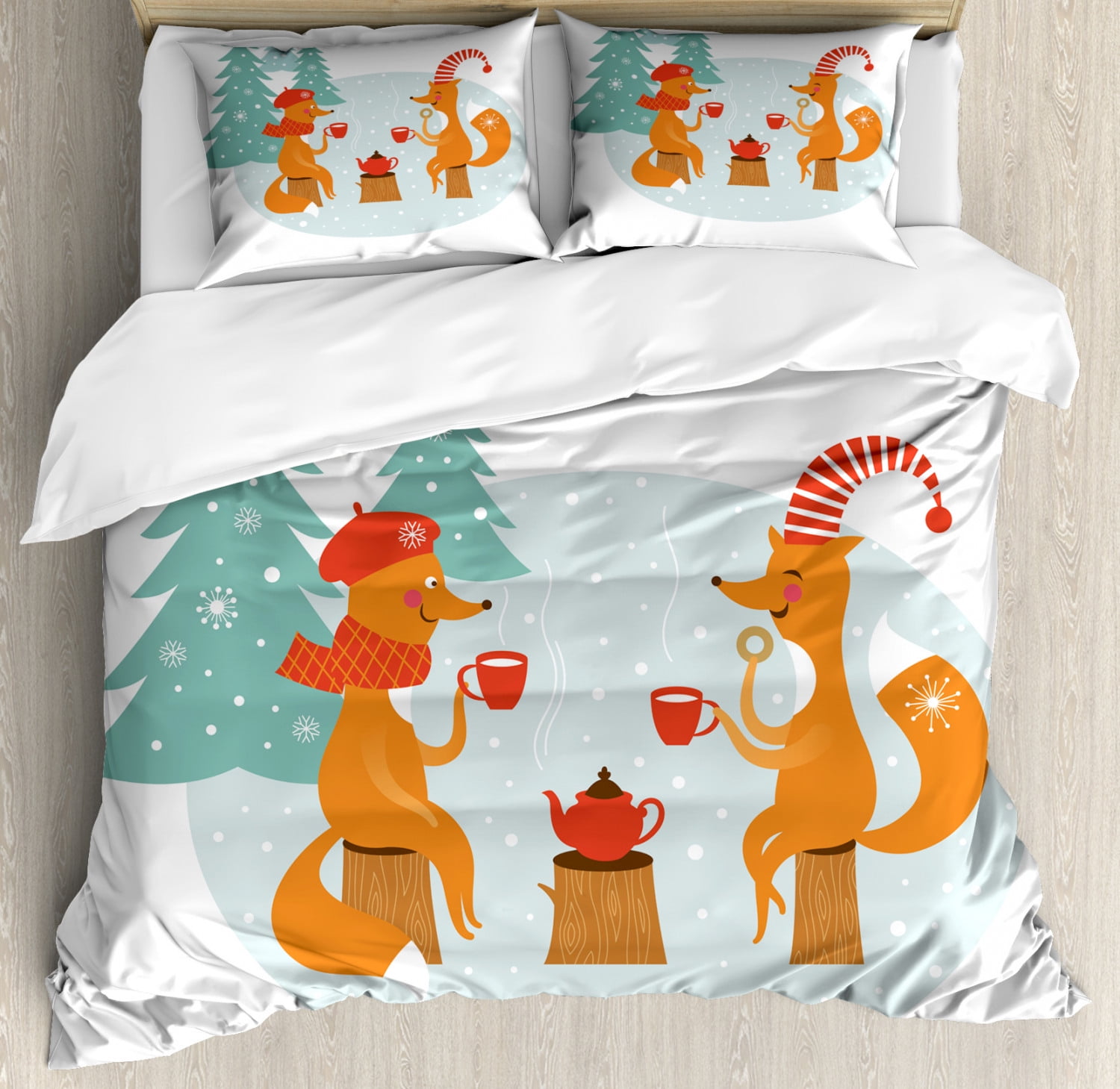 winter woods duvet