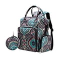 thumbnail image 1 of Rongfmy Crochet Backpack with USB Charging Fitments Nylon Empty Tote Bag Organizer for, 1 of 9