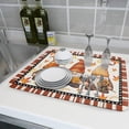 thumbnail image 7 of Fall Gnomes Dish Drying Mat For Kitchen Counter, Autumn Thanksgiving Pumpkin Maple Leaves Absorbent Reversible Dishes Draining Rack Pad for Countertop Decor, es Gnome, 7 of 7