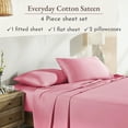 thumbnail image 5 of California Design Den 100% Cotton 4-Piece King Size Sheet Set, Doll Pink, 5 of 10