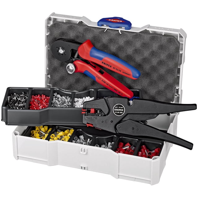 KNIPEX 97 90 10 Surtido de ponchado Para terminales ferrul 10 piezas 265 mm
