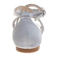 thumbnail image 4 of Badgley Mischka Girls Flat Sandals. (Little Kids  Big Kids), Silver, 11, 4 of 7