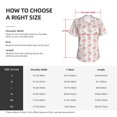 thumbnail image 4 of Yiaed Floral Strawberr Print Women's T Shirt V-Neck Short Sleeve Shirt Casual Breathable Tee Summer Tops-X-Large, 4 of 5