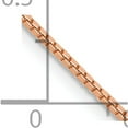 thumbnail image 5 of 14K Rose Gold 1.0mm Box Chain (20 X 1) Made In Peru rsc3-20, 5 of 5