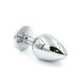 thumbnail image 2 of Metal Anal Butt Plug Stainless Steel 3-Sizes S/M/L Beginner Trainer Purple Jewel, 2 of 5
