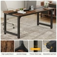 thumbnail image 3 of Tribesigns Executive Computer Desk with File Cabinet, 71-inch Home Office Desk with Filing Storage Drawer Cabinet, Brown & Black, 3 of 10