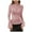 Pink, variant on Lace Long Sleeve Tops for Women-Skin Friendly Crew Neck Wave Hem Floral Embroidered Crop Top (Pink, S)