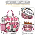 thumbnail image 5 of Paris Roomy Insulated Lunch Bags Reusable Lunch Tote for Office EmployeesStylish & Functional Large Tote Adult Lunch Box for PostGym Meals, 5 of 7