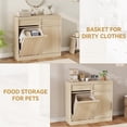 thumbnail image 7 of Ataucjin Tilt Out Trash Can Cabinet,Hidden Trash Cabinet with 10 Gallon Storage,Kitchen Freestanding Recycling Trash Cabinet with Drawer,Pet-Proof Garbage Can Cabinet Laundry Hamper for Kitchen, 7 of 7