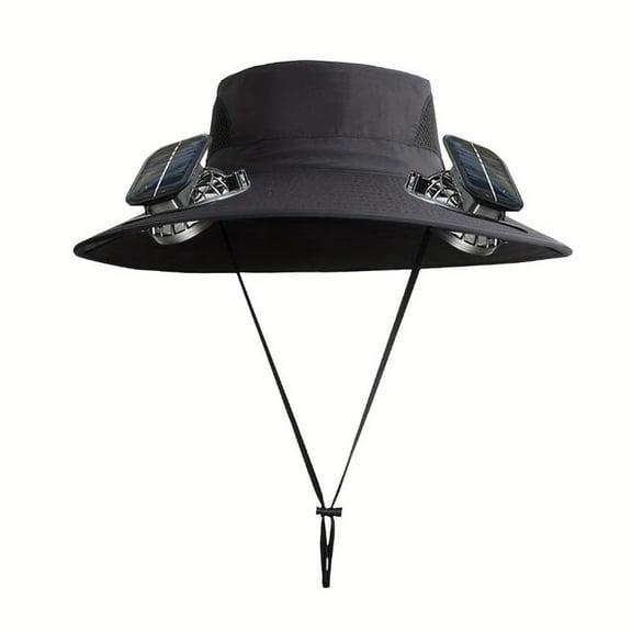 Solar Fan Outdoor Fishing Hat Men Sun Hat With Solar Fan Fishing Hats Fan Hat for Hiking Camping