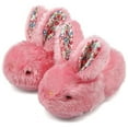 thumbnail image 2 of XIMIN Toddler Slippers Boy Girl Bunny Slippers Plush Rabbit Fuzzy Furry House Slippers Cute Non-Slip Warm Winter Shoes Suitable for Indoor and Outdoor Kids Winter Warm Slippers, 2 of 6