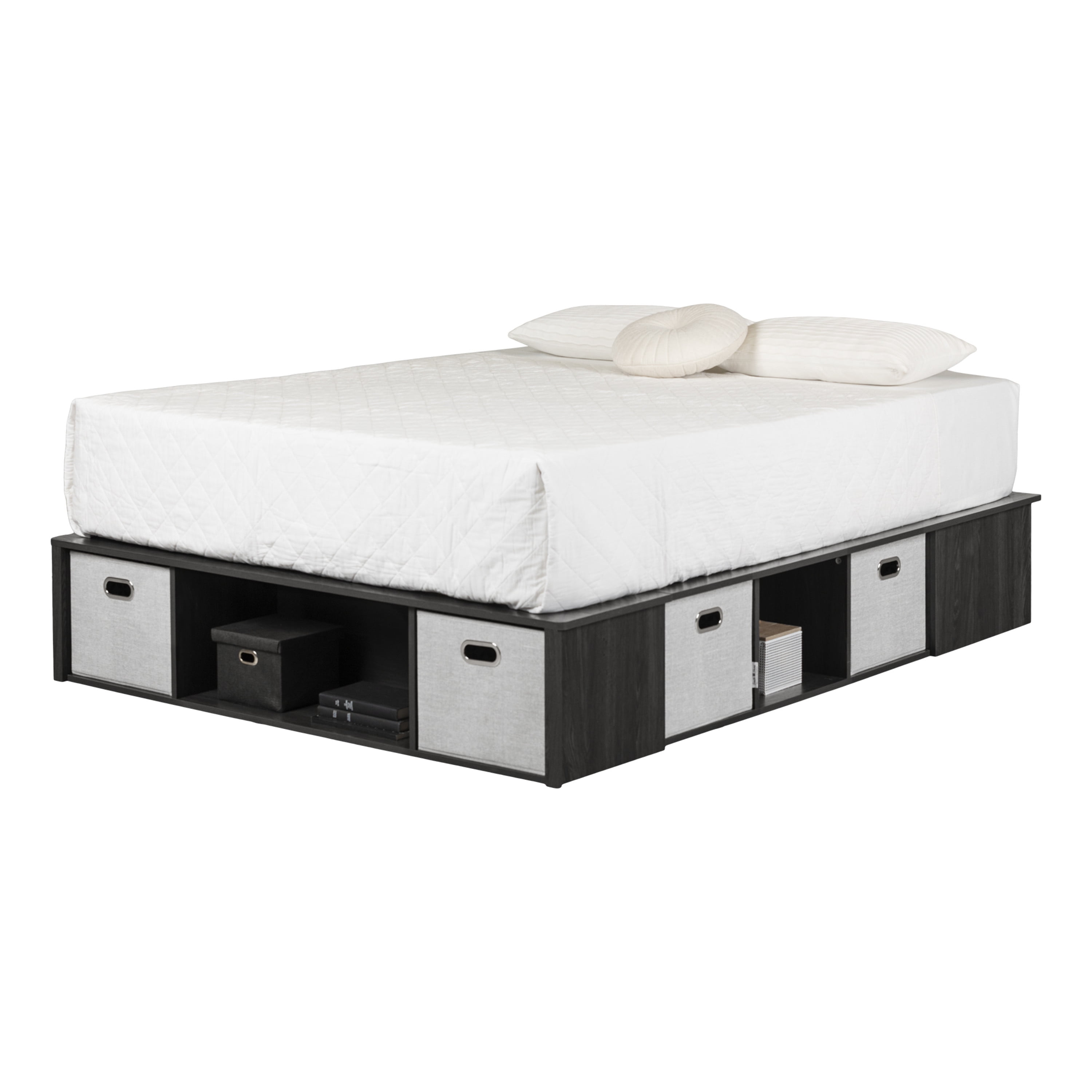 Flexible platform bed with storage and baskets deals