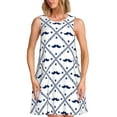 thumbnail image 1 of Balery Hipster Mustache Vestidos de verano para mujer con estampado: vestido holgado sin mangas, vestido playero informal y cómodo para días calurosos., 1 of 7